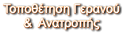 Τοποθέτηση Γερανού &  Ανατροπής